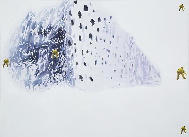 «From Nowhere: Mountain», 2004, oil and acrylic on canvas, 150x200 | «Гора», 2004, холст, масло, акрил