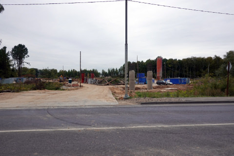 строительство трассы на другой стороне Рогачевского шоссе