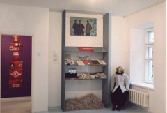Objects in the actions by Collective Actions group. Exhibition at E.K.ArtBureau, 2004. Photo 04