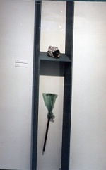 Objects in the actions by Collective Actions group. Exhibition at E.K.ArtBureau, 2004. Photo 12