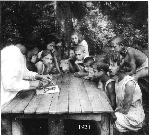 1920 в Лесной школе библиотеки индейцев