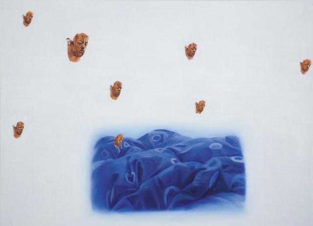 «From Nowhere: Bed», 2004, oil and acrylic on canvas, 150x200  «Постель», 2004, холст, масло, акрил