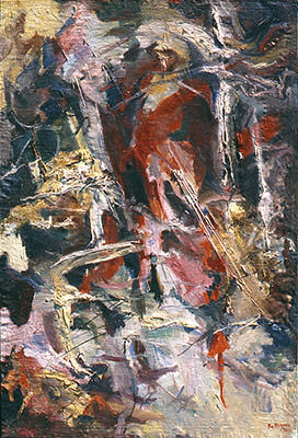 Владимир Немухин. Композиция, 1960. Холст, масло (197,6х134,8 см). The Norton and Nancy Dodge Collection of Nonconformist Art from the Soviet Union